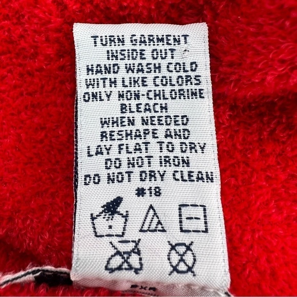 S Vintage 90’s Red Sweater Long Sleeve Stretch Small 4 6 Collared Y2k - Picture 7 of 7